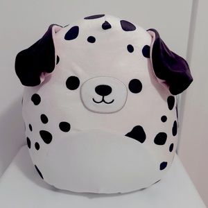 ⚪️🐶⚫️💗Dustin, the Dalmatian w/Pink Underside Ears, Orig. Squishmallow⚪️🐶⚫️💗